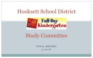 Slide: Hooksett School District Full Day Kindergarten Study Committee Final Report 4/19/16